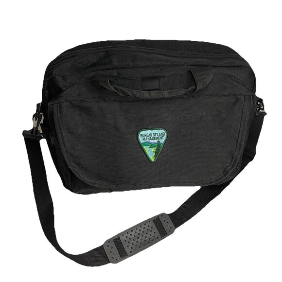 Vintage BLM Bureau of Land Management Bag Black Briefcase Laptop Carry-On